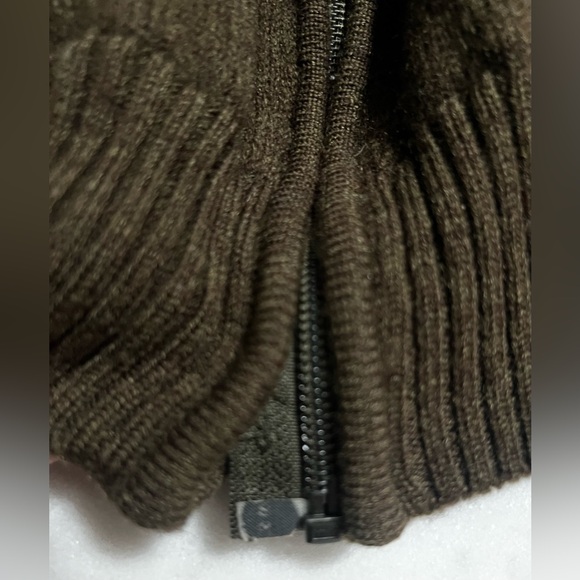 Orvis Wool Jacket Full-Zip Lined Chest Patch Shooting Hunting Olive Green Sz M - Picture 5 of 5